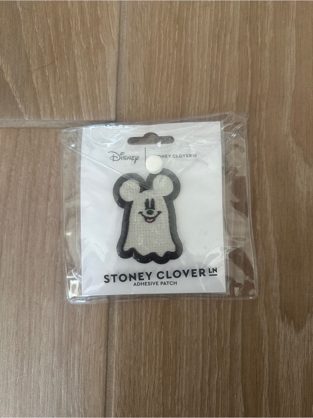 NWT Stoney Clover Lane Disney Ghost Mickey White and Black Adhesive Patch